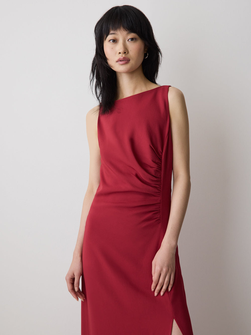 Sleeveless Boat-Neck Maxi Cocktail Dress rw&co Limited Time Discount