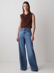 Sleeveless Top with Cowl Neckline rw&co Limited Time Discount