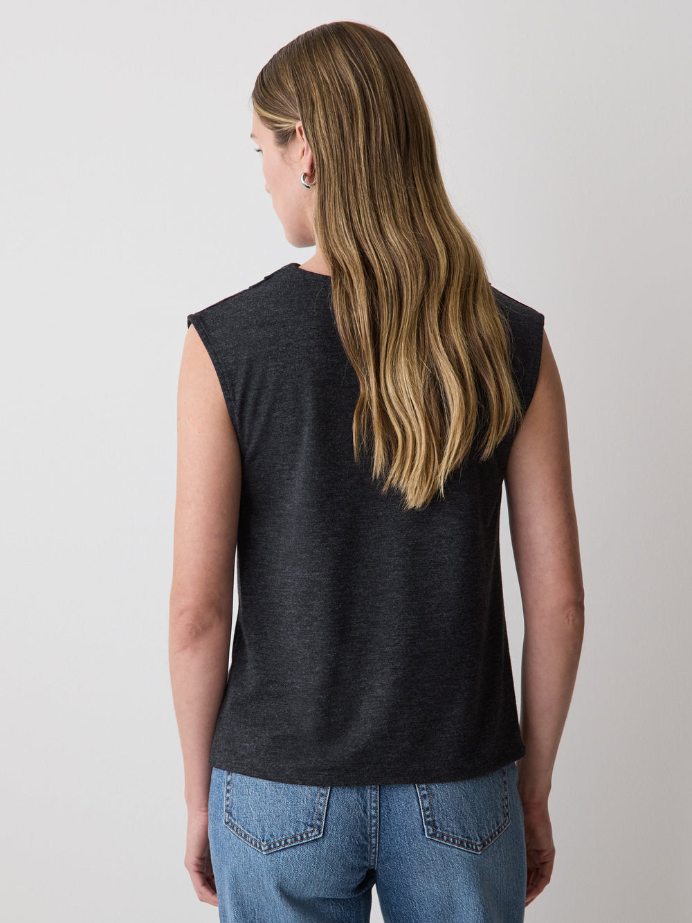 Sleeveless Top with Cowl Neckline rw&co Limited Time Discount