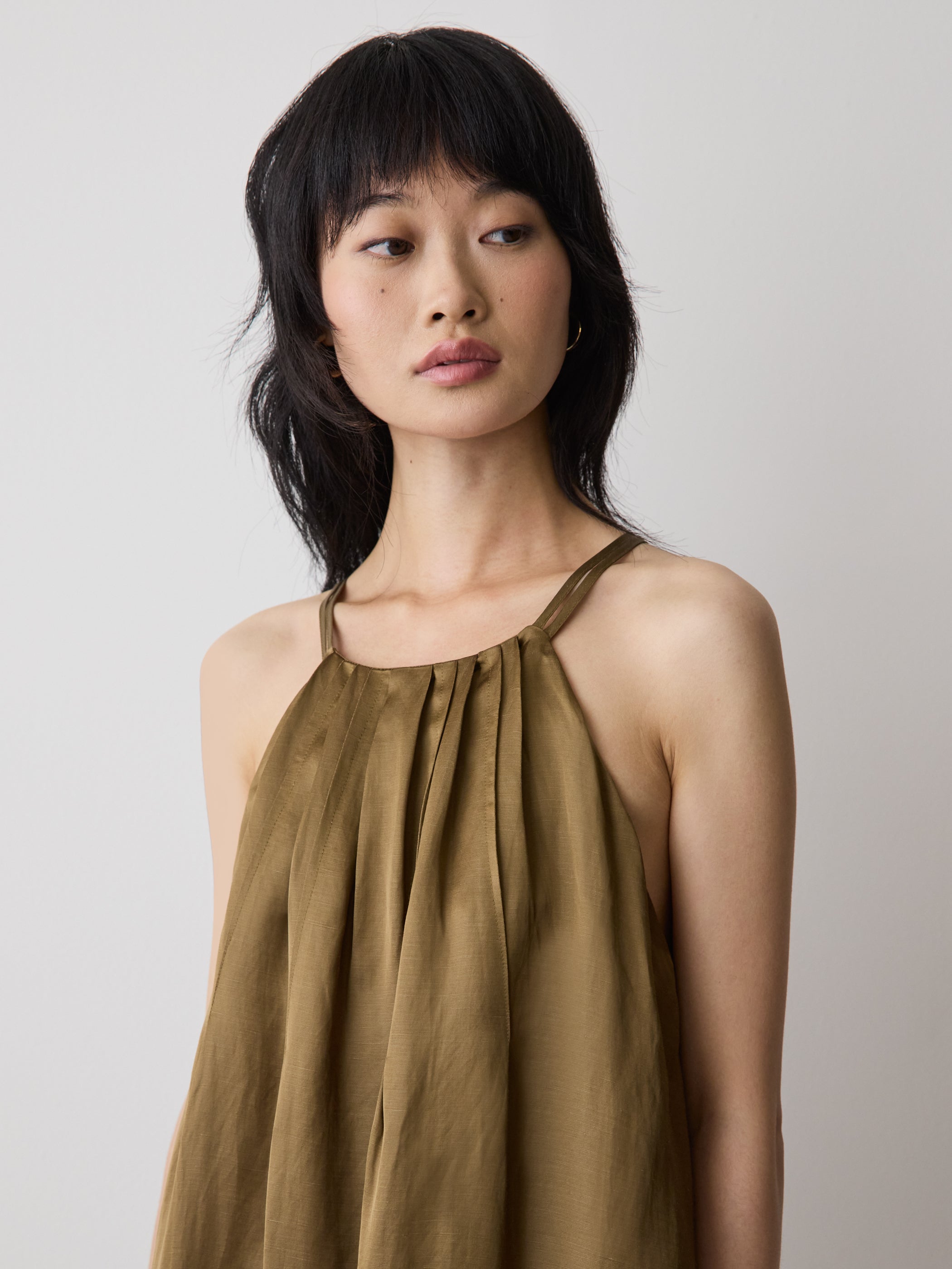 Sleeveless Halter-Neck Midi Dress rw&co Special Offer