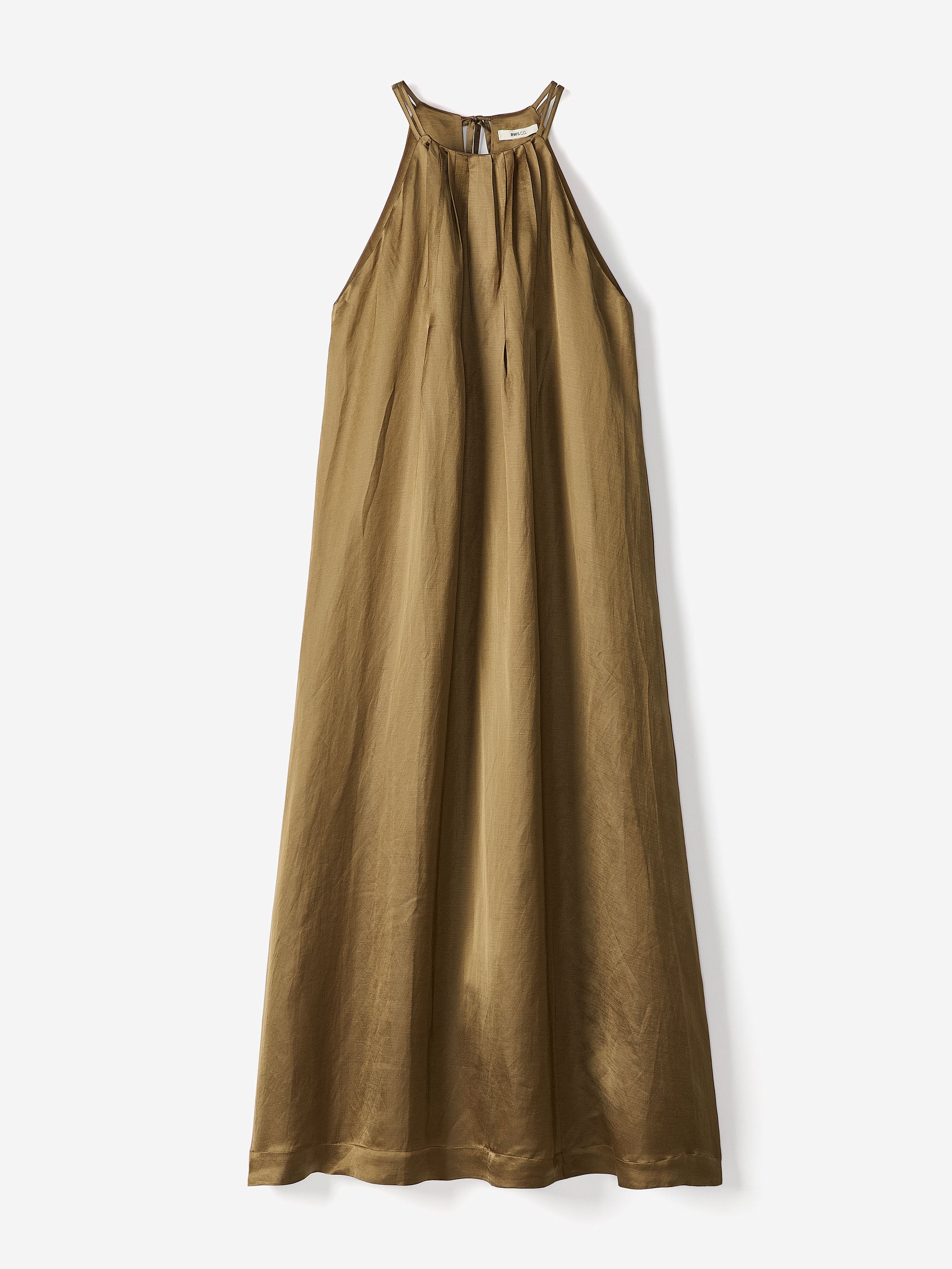 Sleeveless Halter-Neck Midi Dress rw&co Special Offer