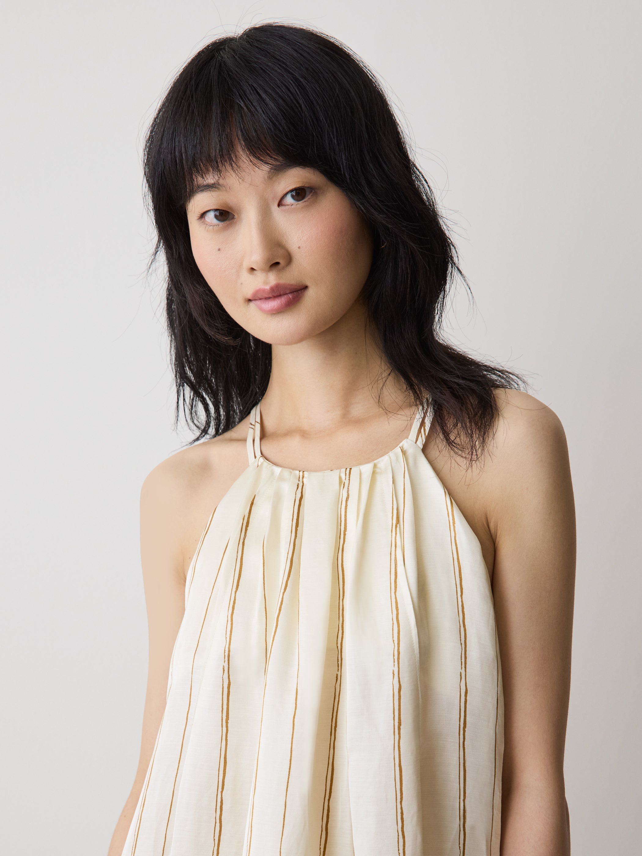 Sleeveless Halter-Neck Midi Dress rw&co Special Offer