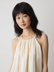 Sleeveless Halter-Neck Midi Dress rw&co Special Offer