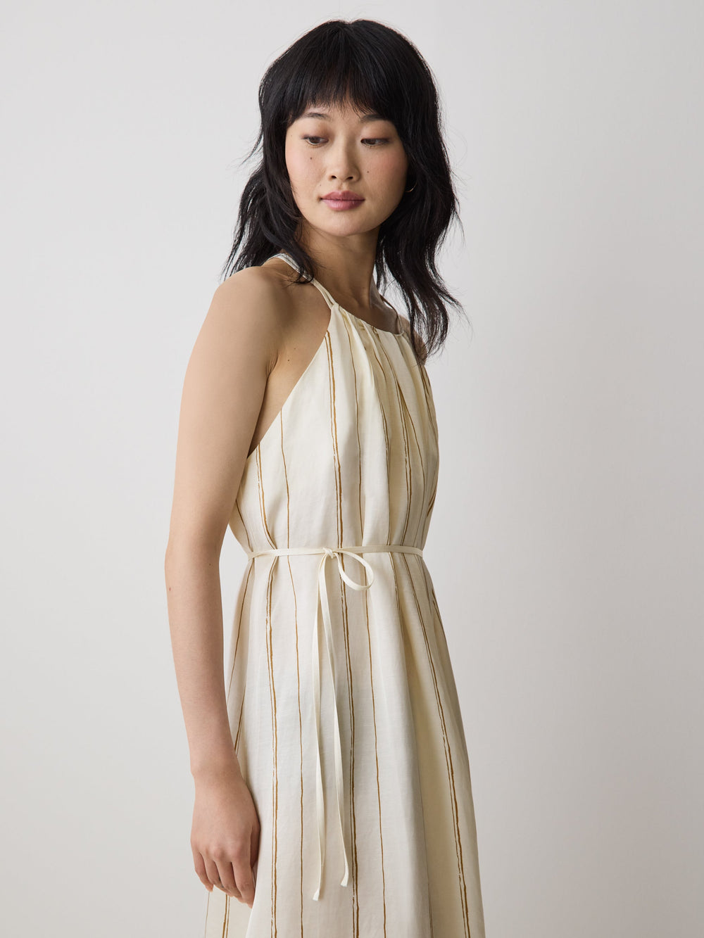 Sleeveless Halter-Neck Midi Dress rw&co Special Offer