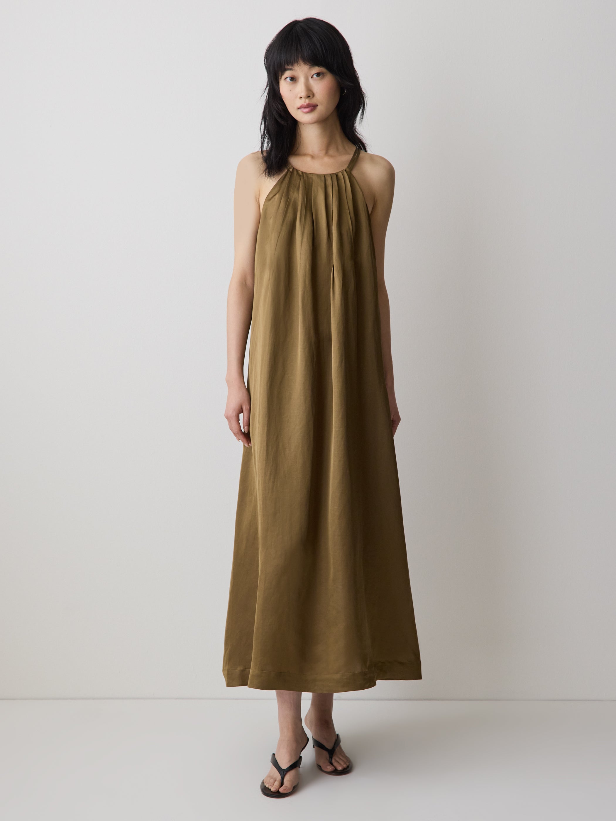 Sleeveless Halter-Neck Midi Dress rw&co Special Offer