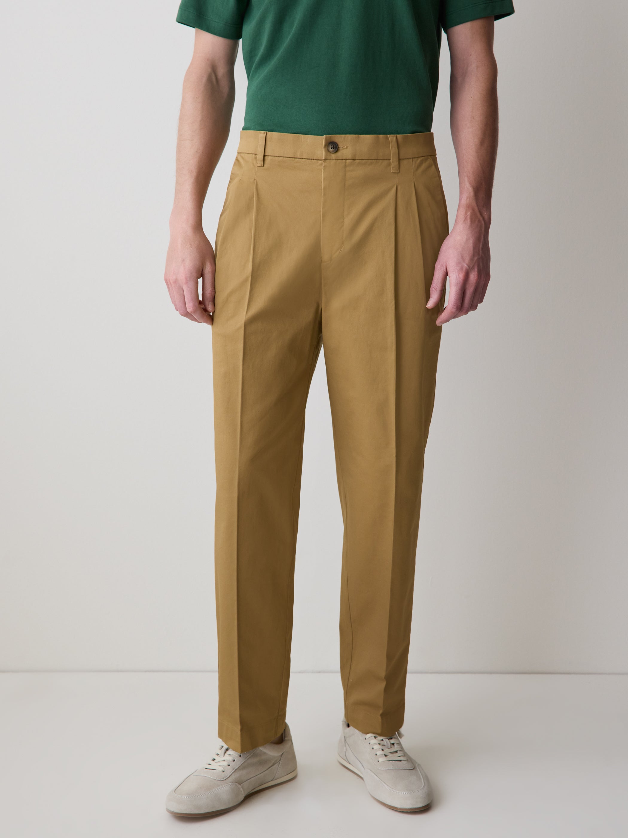 Loose Straight-Leg Pleated Chino Pant rw&co Great Value Deal