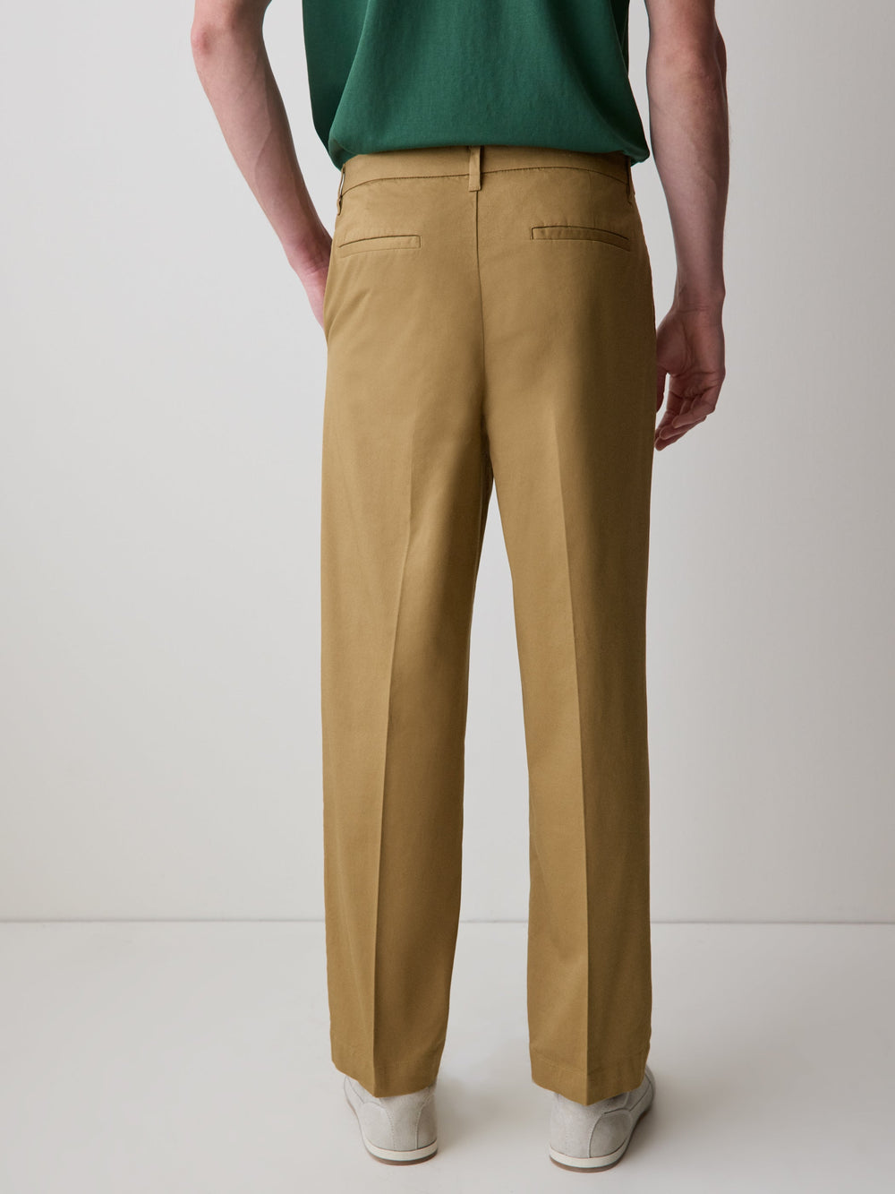 Loose Straight-Leg Pleated Chino Pant rw&co Great Value Deal
