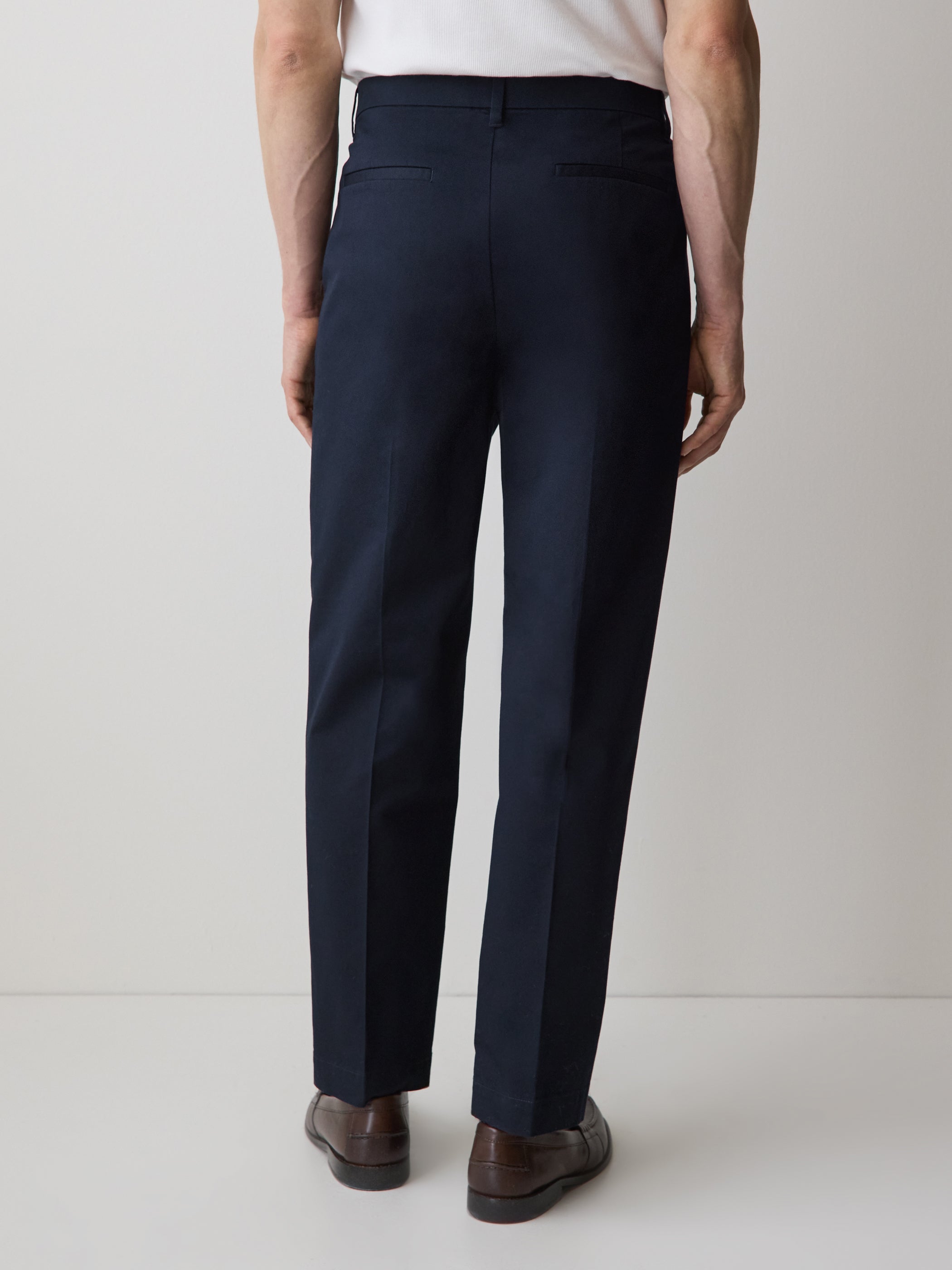Loose Straight-Leg Pleated Chino Pant rw&co Great Value Deal