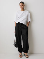 Satin High-Rise Balloon-Leg Pant rw&co Great Value Deal