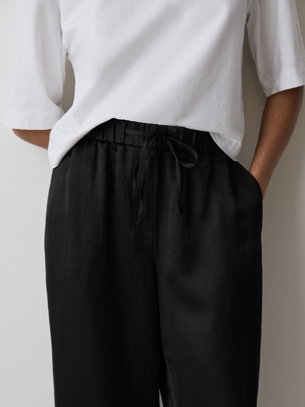 Satin High-Rise Balloon-Leg Pant rw&co Great Value Deal