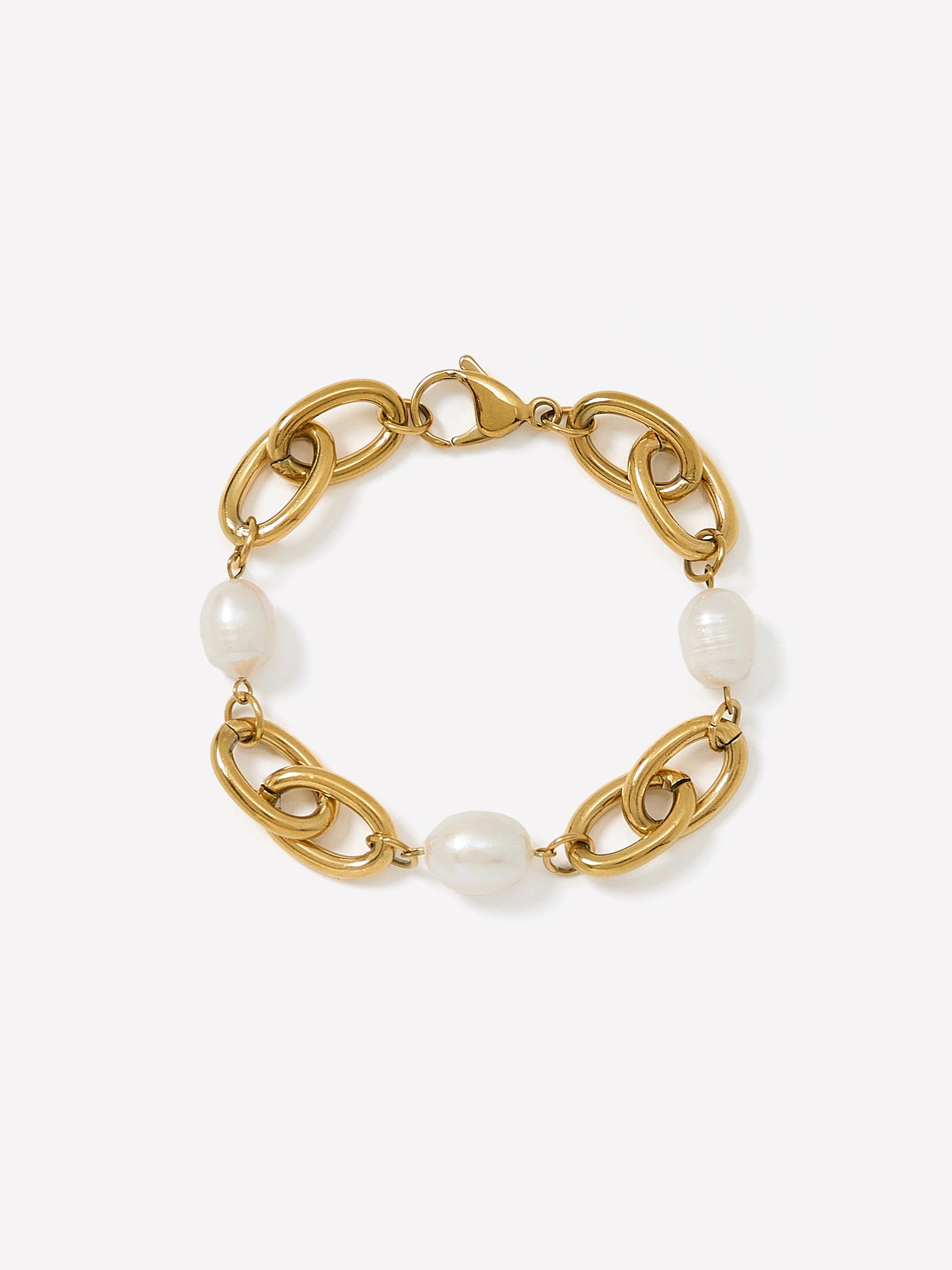 Stainless Steel Bracelet with Freshwater Pearls rw&co Great Value Deal