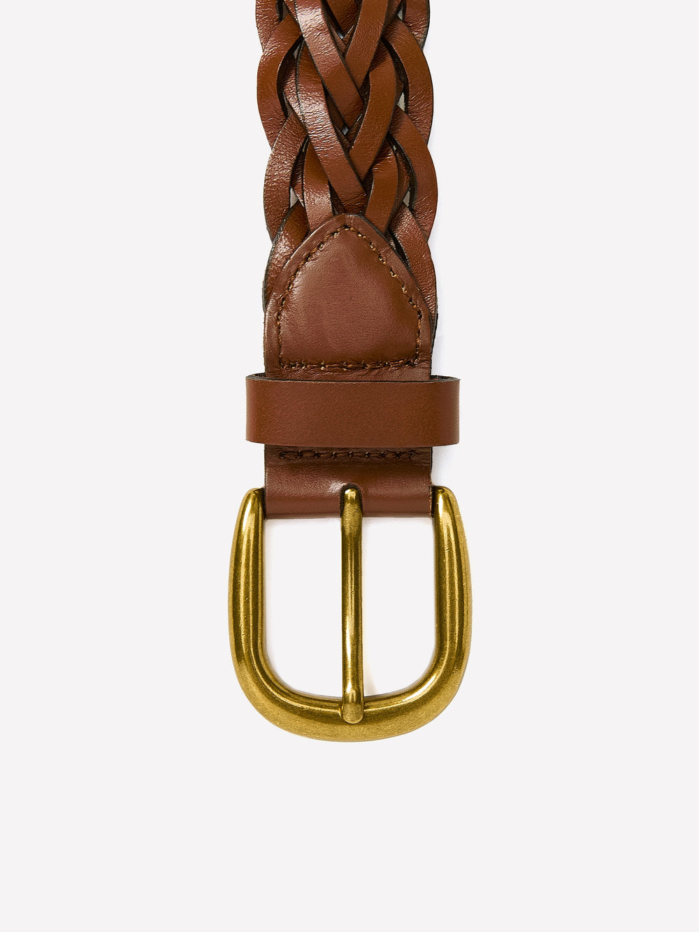 Braided Leather Belt with Metal Buckle rw&co Special Promo Price