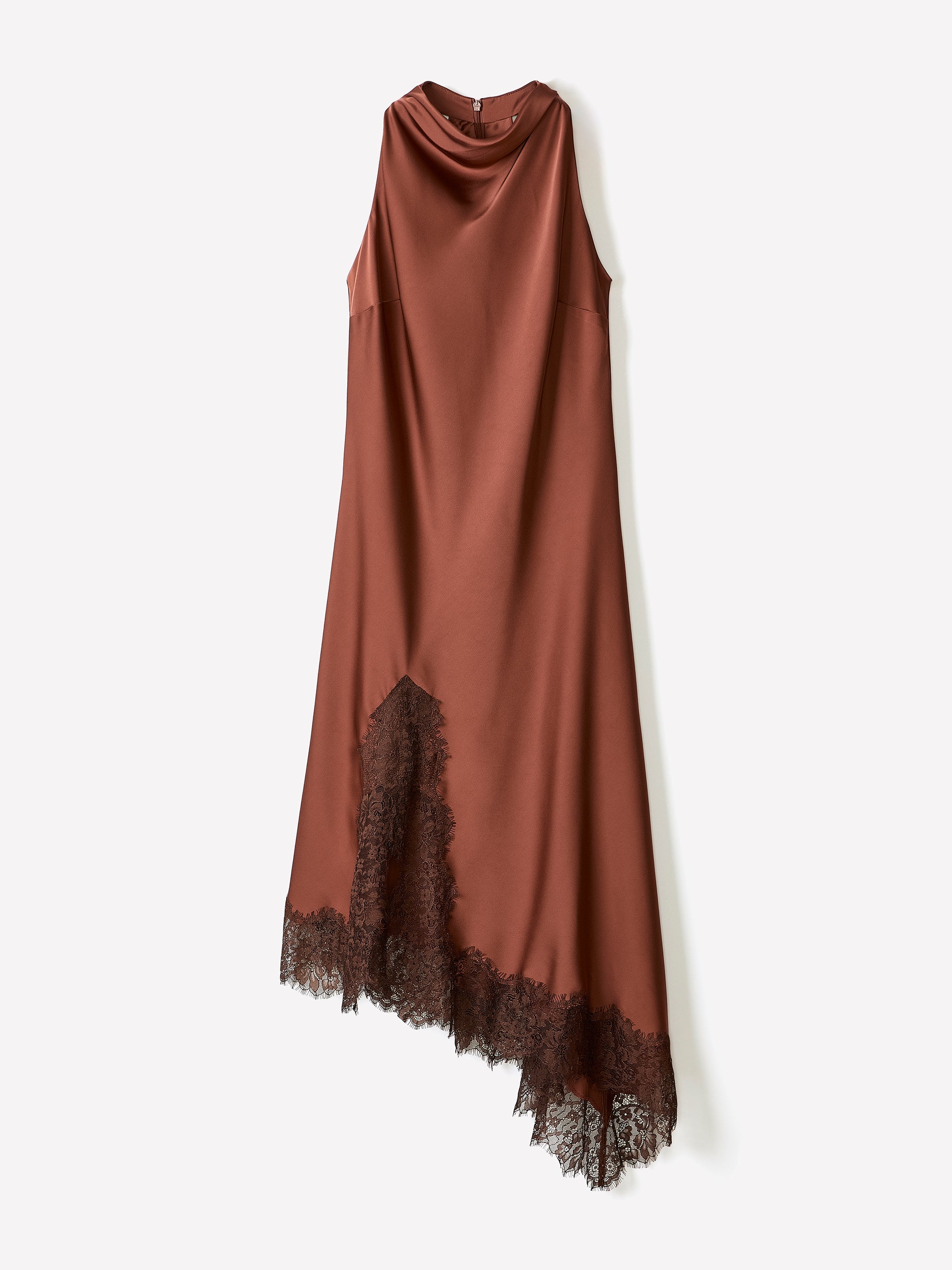 Sleeveless Cowl-Neck Dress with Asymmetrical Hem rw&co Special Offer