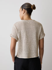 Extended-Sleeve Crew-Neck Relaxed-Fit Top rw&co Great Value Deal