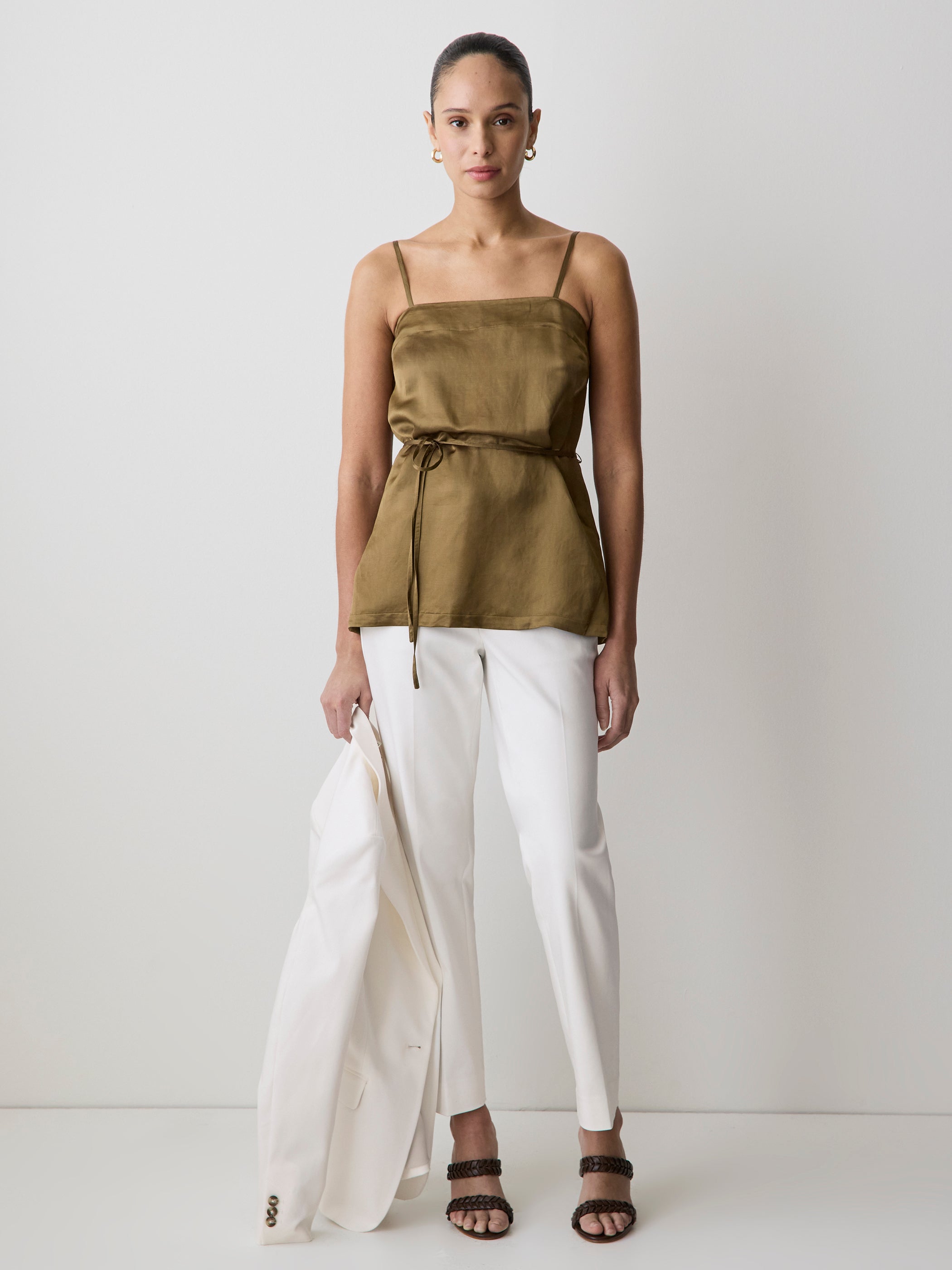 Sleeveless Square-Neck Blouse rw&co Special Promo Price