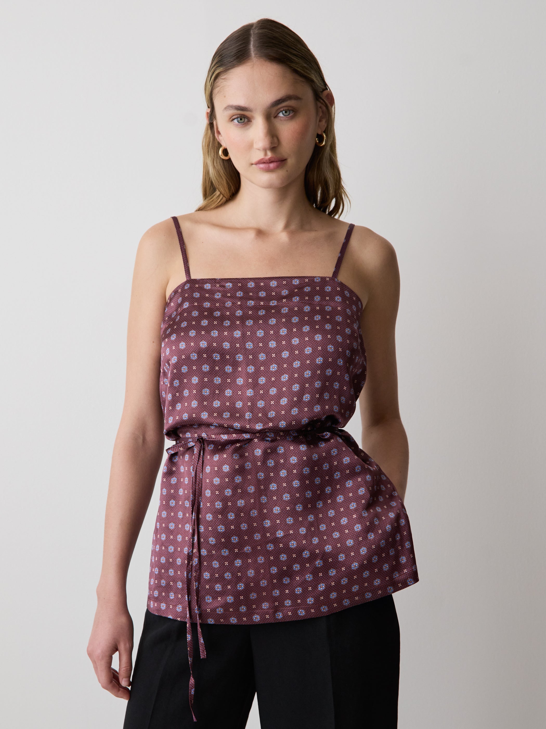 Sleeveless Square-Neck Blouse rw&co Special Promo Price