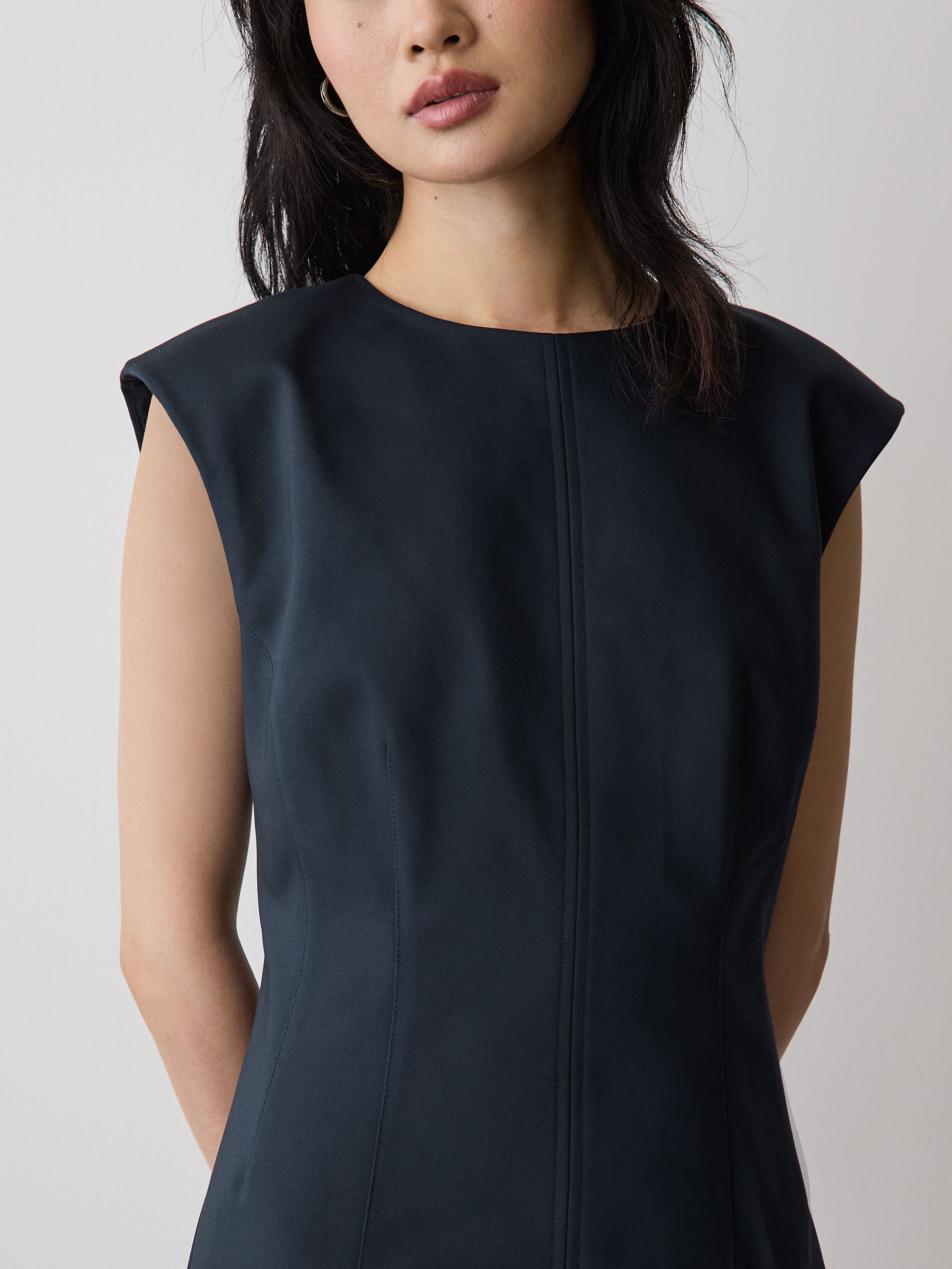 Sleeveless Crew-Neck Mini Dress rw&co Special Promo Price