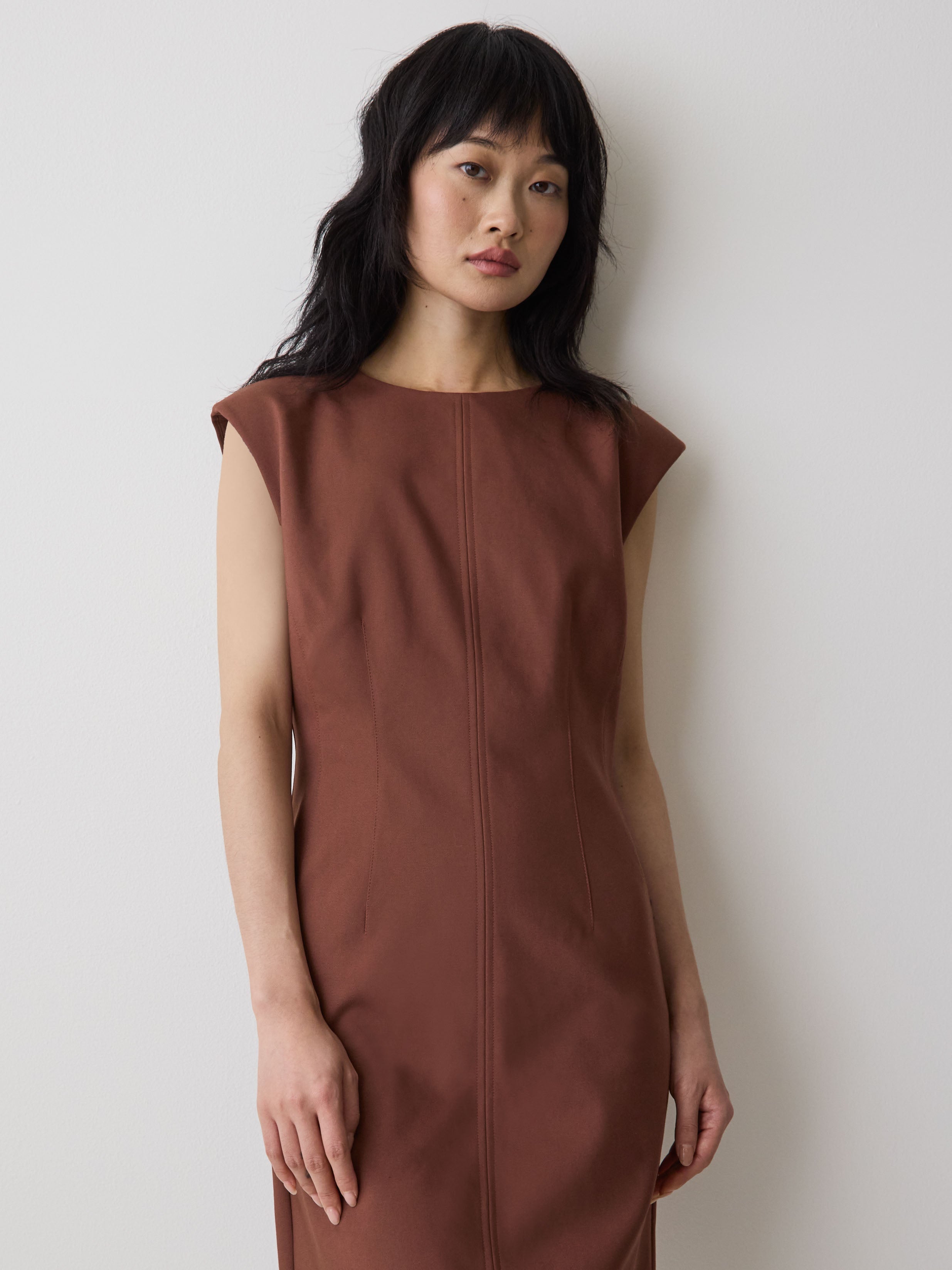 Sleeveless Crew-Neck Mini Dress rw&co Special Promo Price
