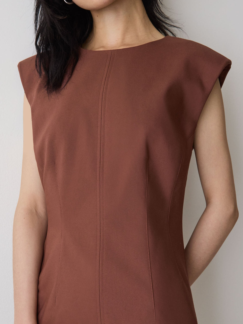Sleeveless Crew-Neck Mini Dress rw&co Special Promo Price