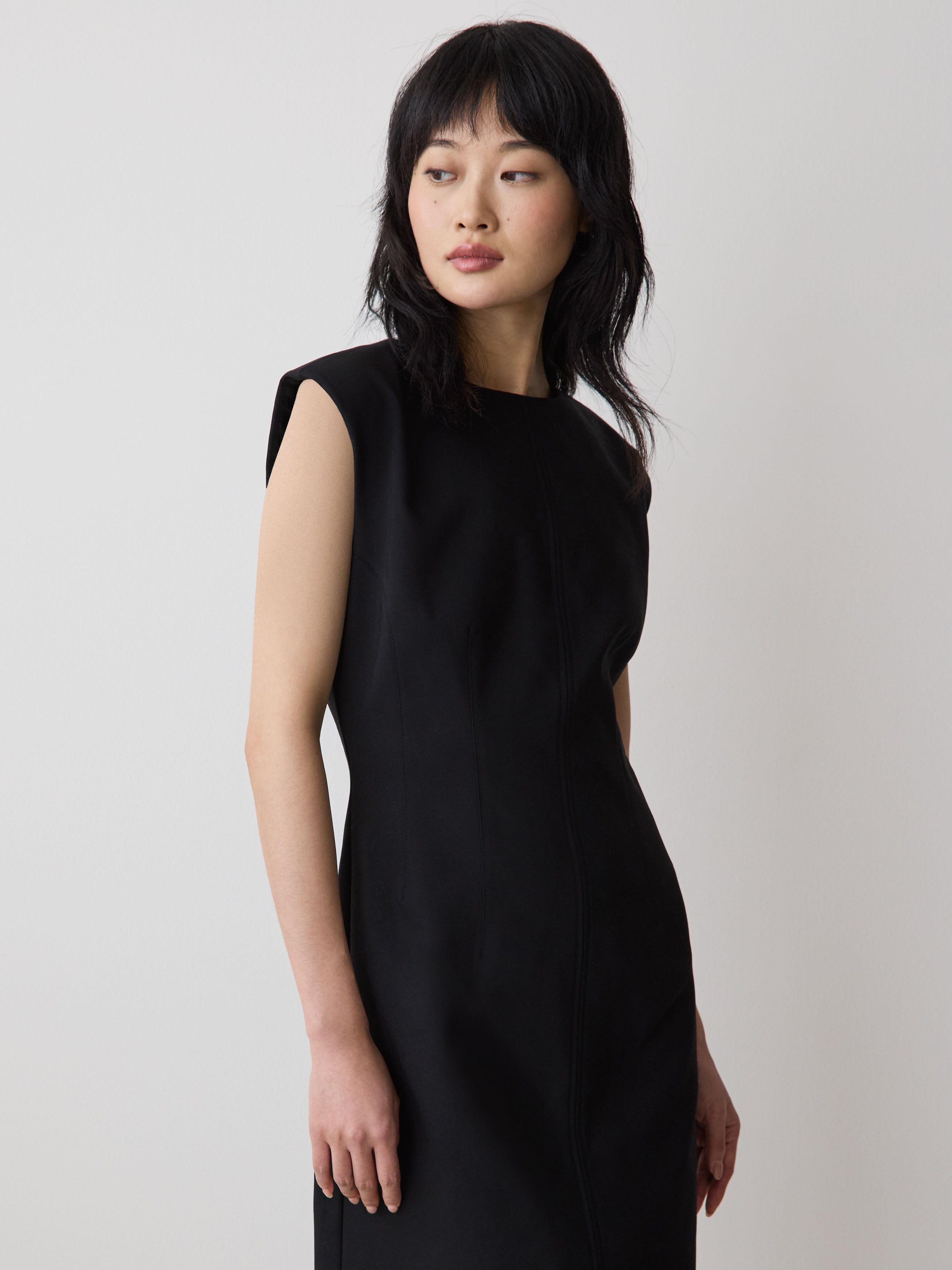 Sleeveless Crew-Neck Mini Dress rw&co Special Promo Price