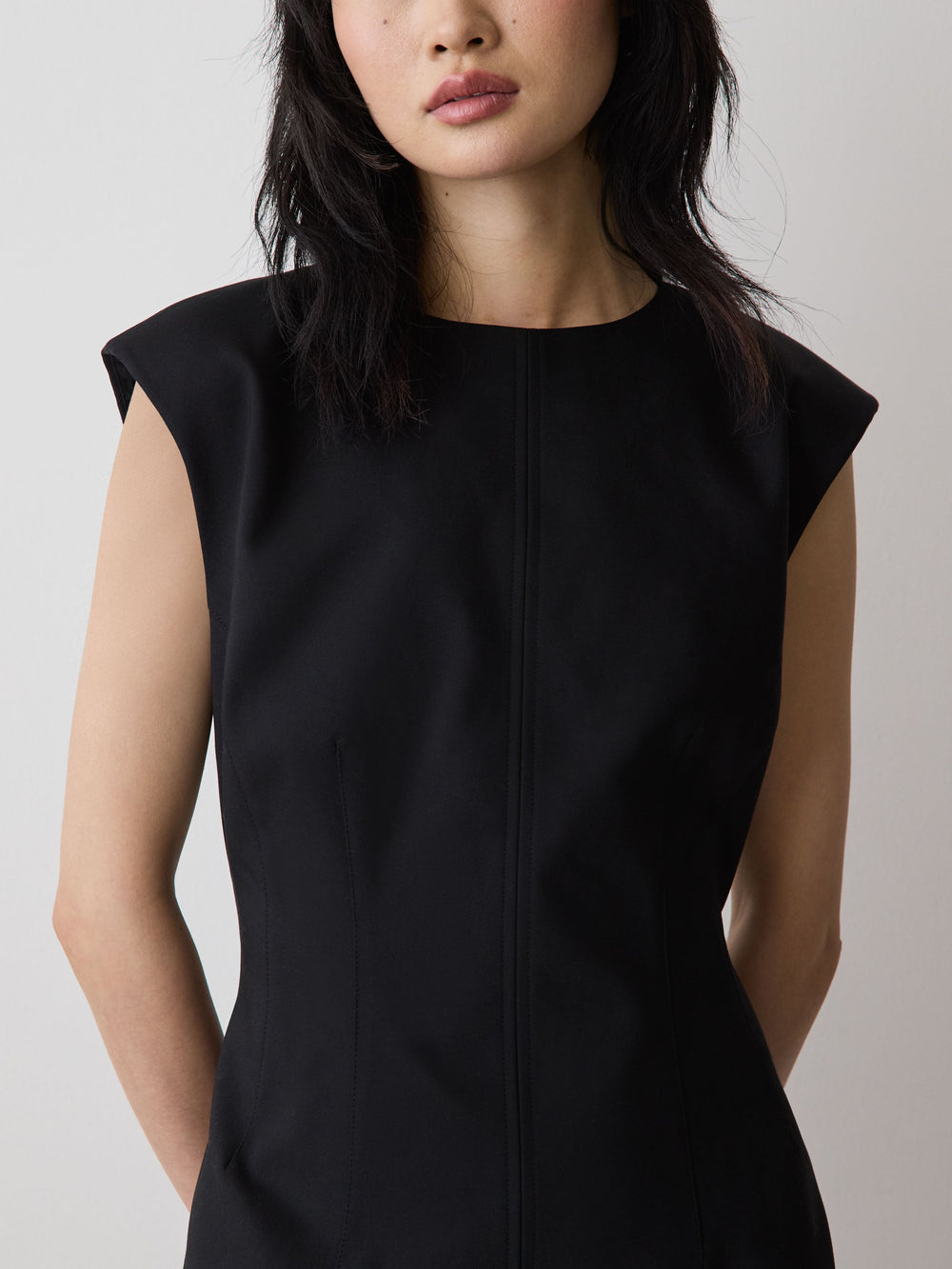 Sleeveless Crew-Neck Mini Dress rw&co Special Promo Price