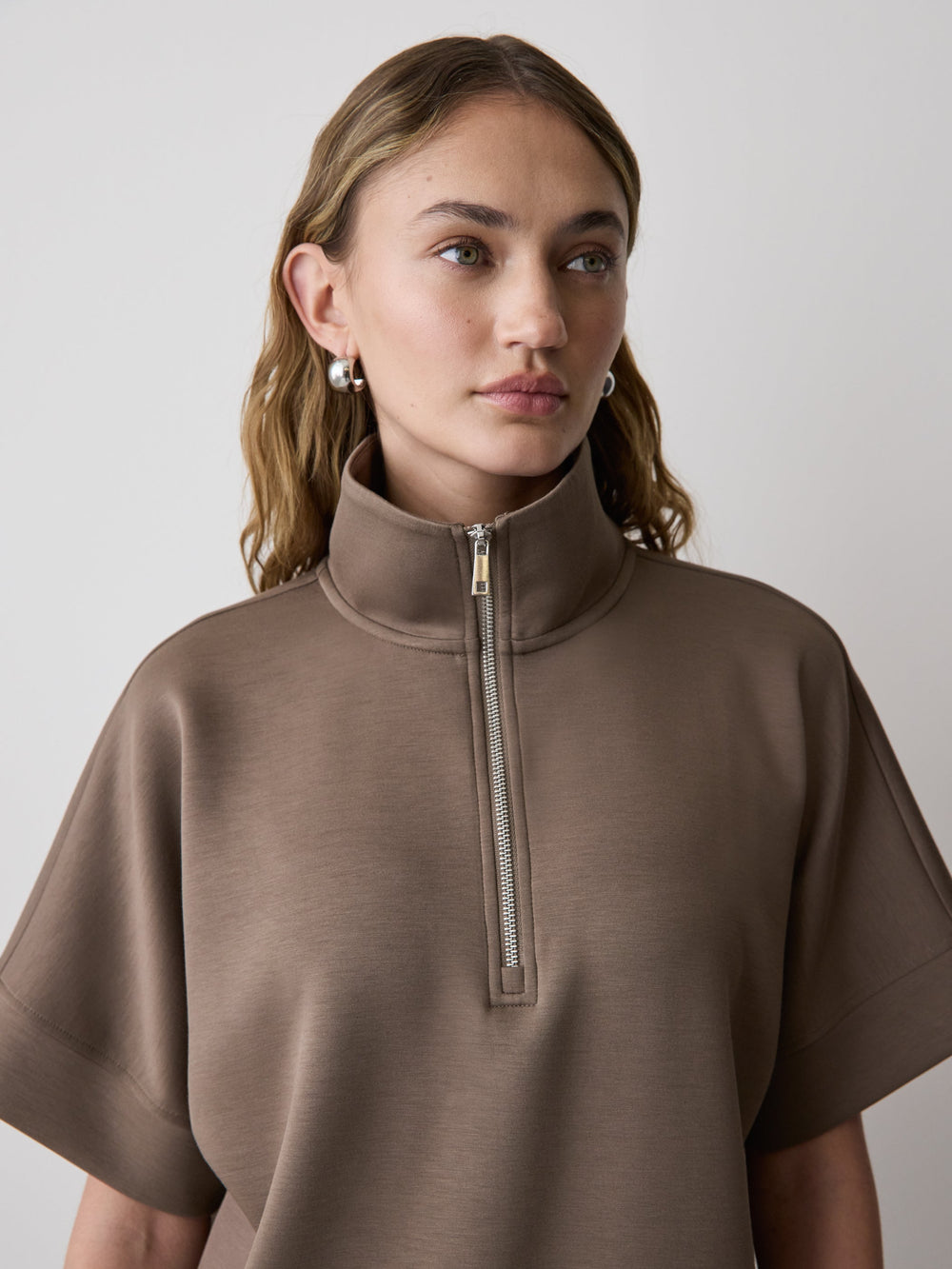 Half-Zip Mock-Neck Top rw&co Limited Time Discount