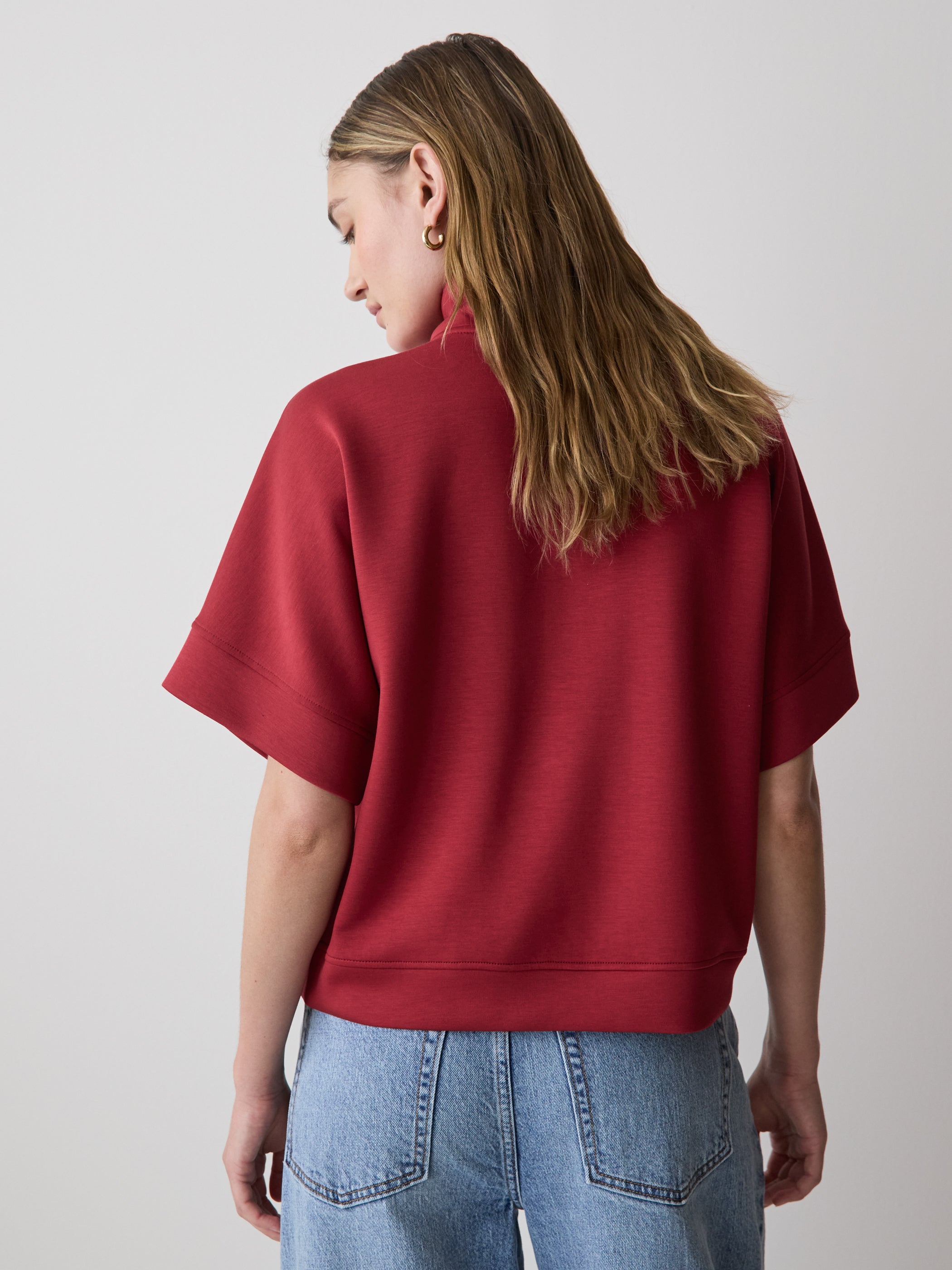 Half-Zip Mock-Neck Top rw&co Limited Time Discount