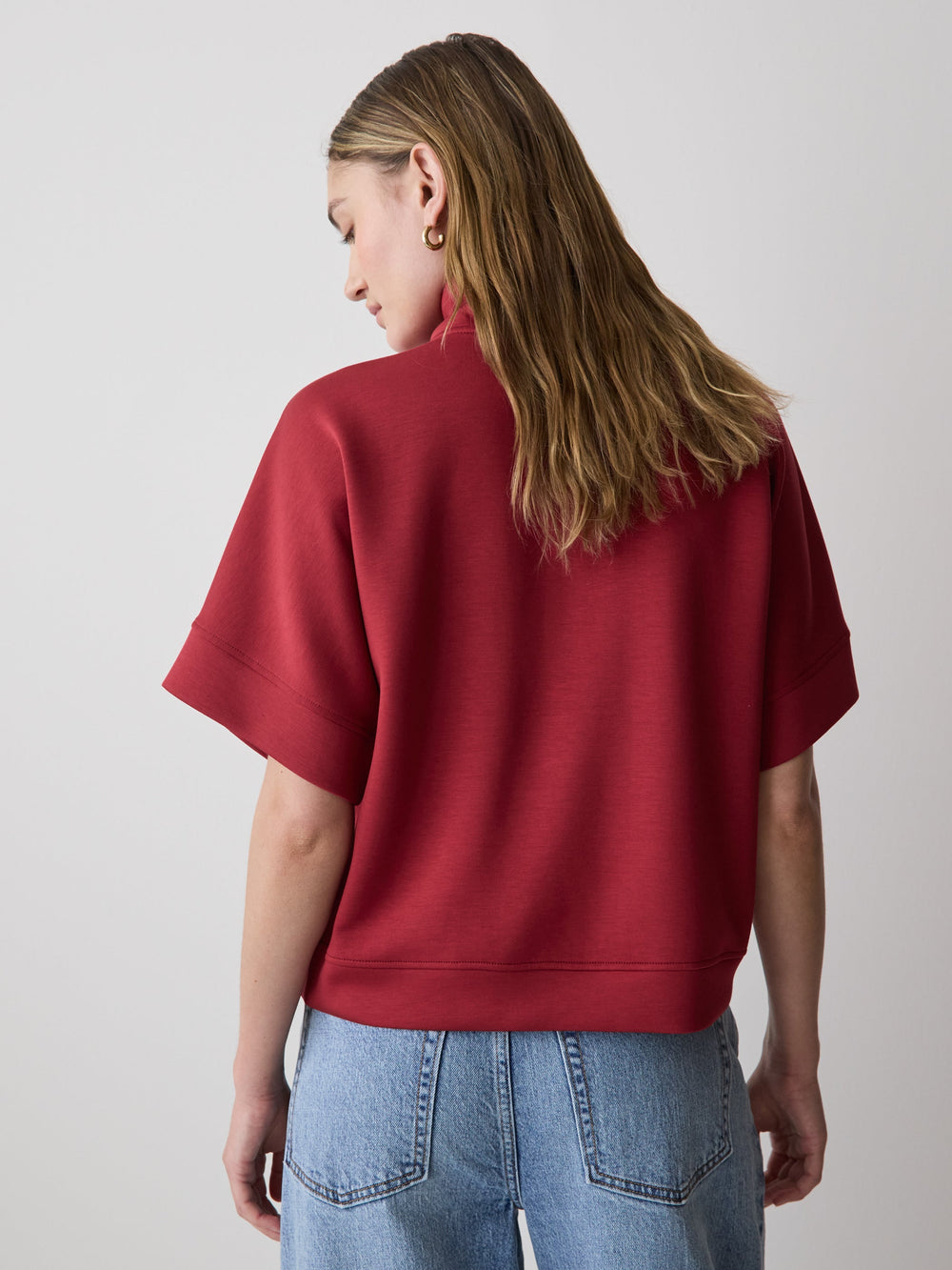 Half-Zip Mock-Neck Top rw&co Limited Time Discount