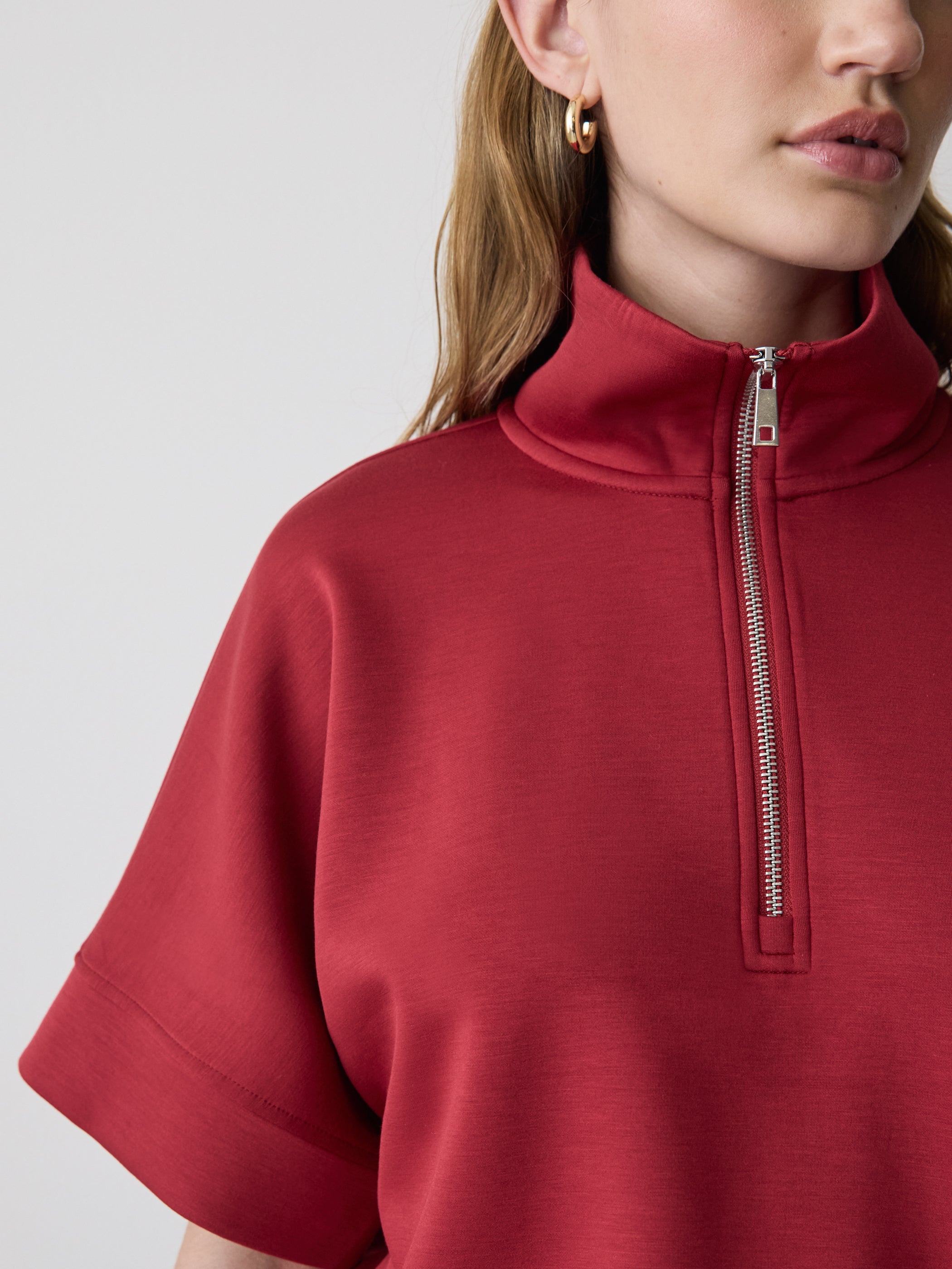 Half-Zip Mock-Neck Top rw&co Limited Time Discount