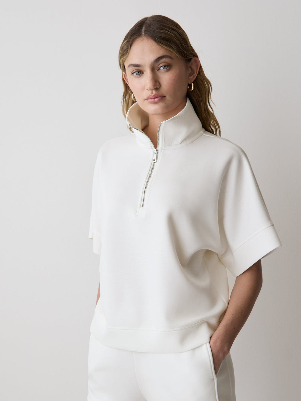 Half-Zip Mock-Neck Top rw&co Limited Time Discount