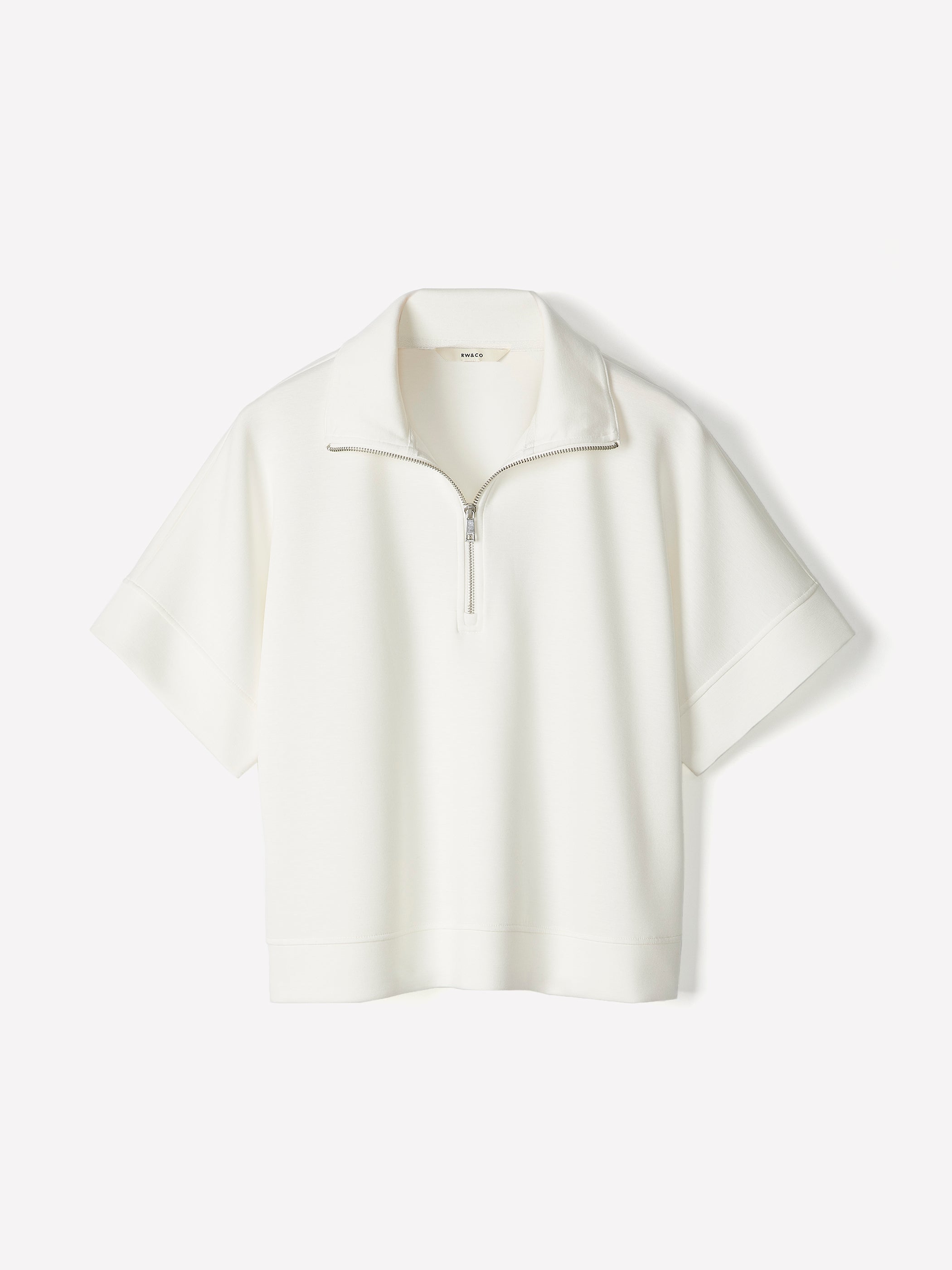 Half-Zip Mock-Neck Top rw&co Limited Time Discount