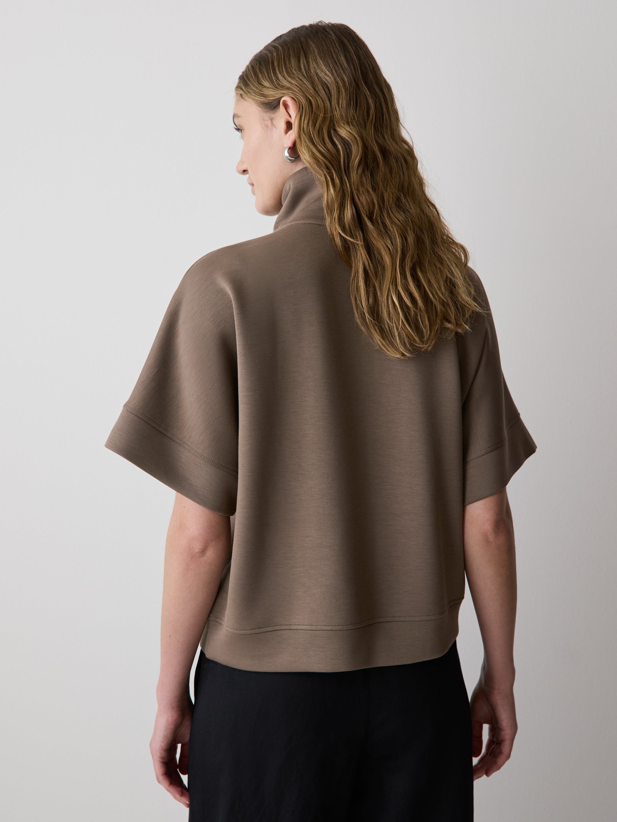 Half-Zip Mock-Neck Top rw&co Limited Time Discount