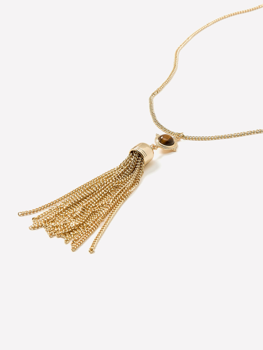 Long Necklace with Tassel rw&co On Sale