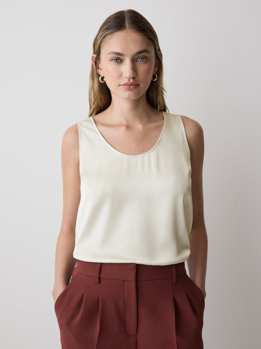 U-Neck Satin Cami rw&co Special Offer