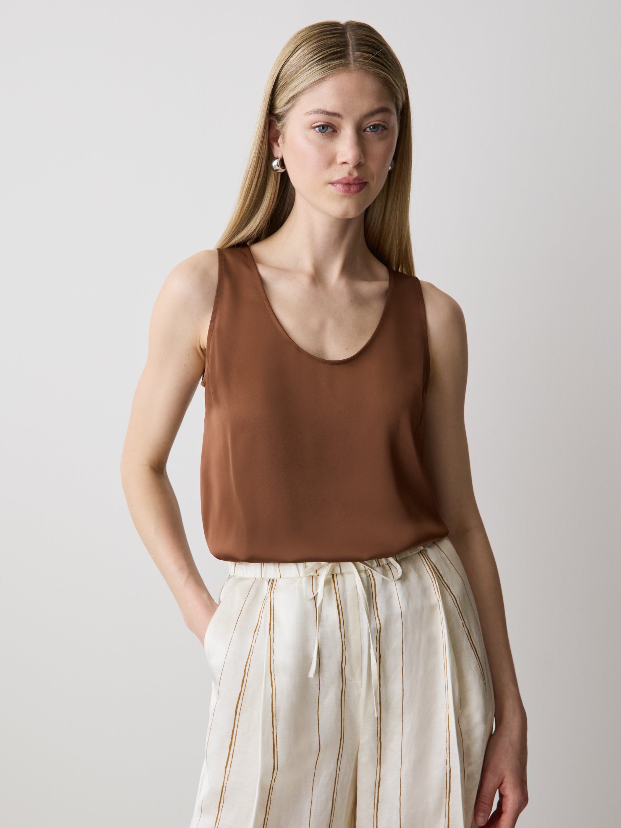 U-Neck Satin Cami rw&co Special Offer