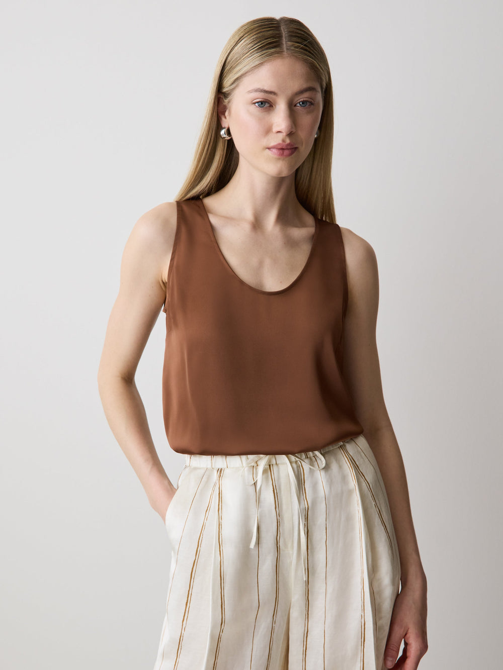 U-Neck Satin Cami rw&co Special Offer