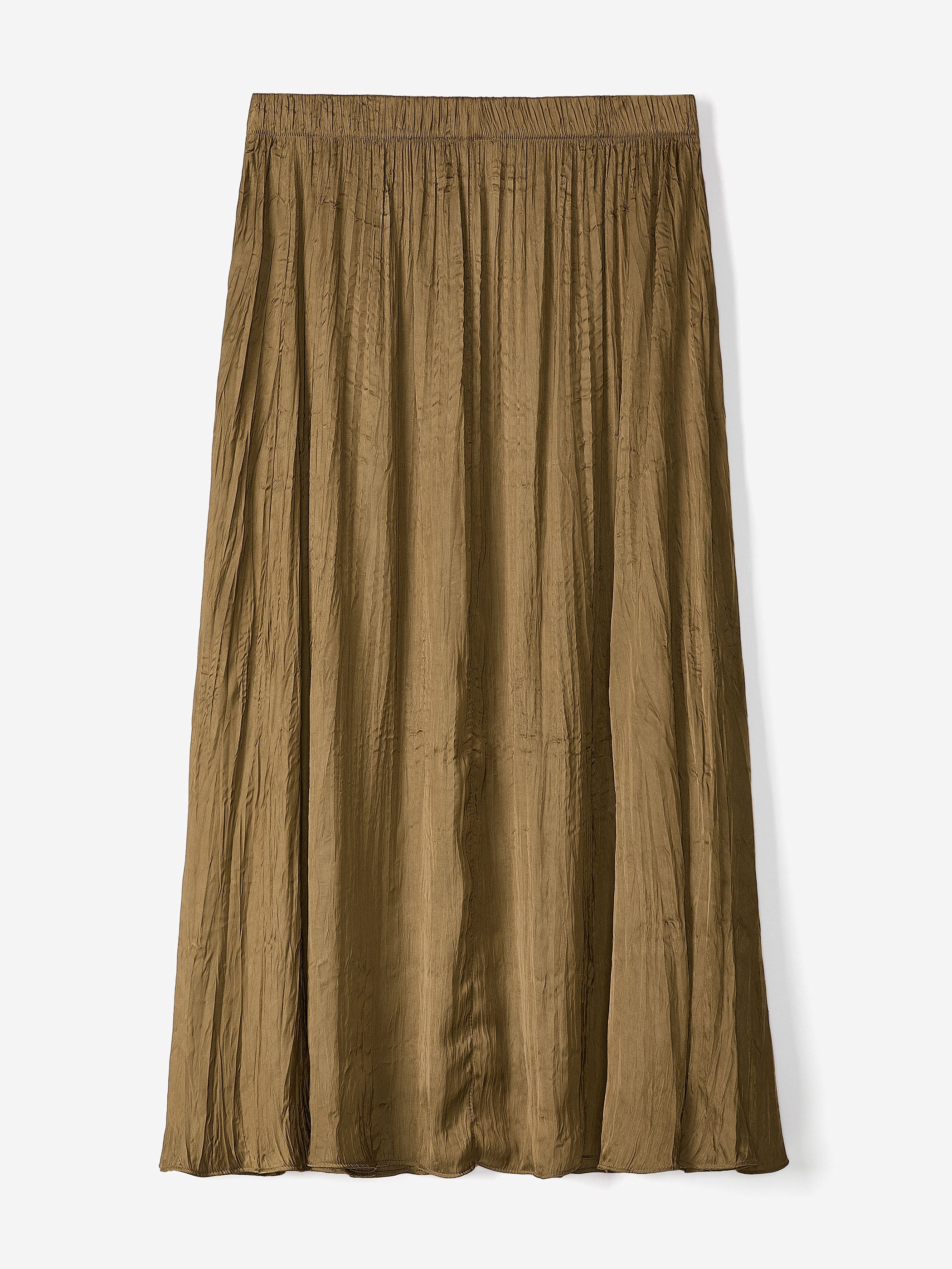 Satin High-Waisted Flare Midi Skirt rw&co Exclusive Sale Price