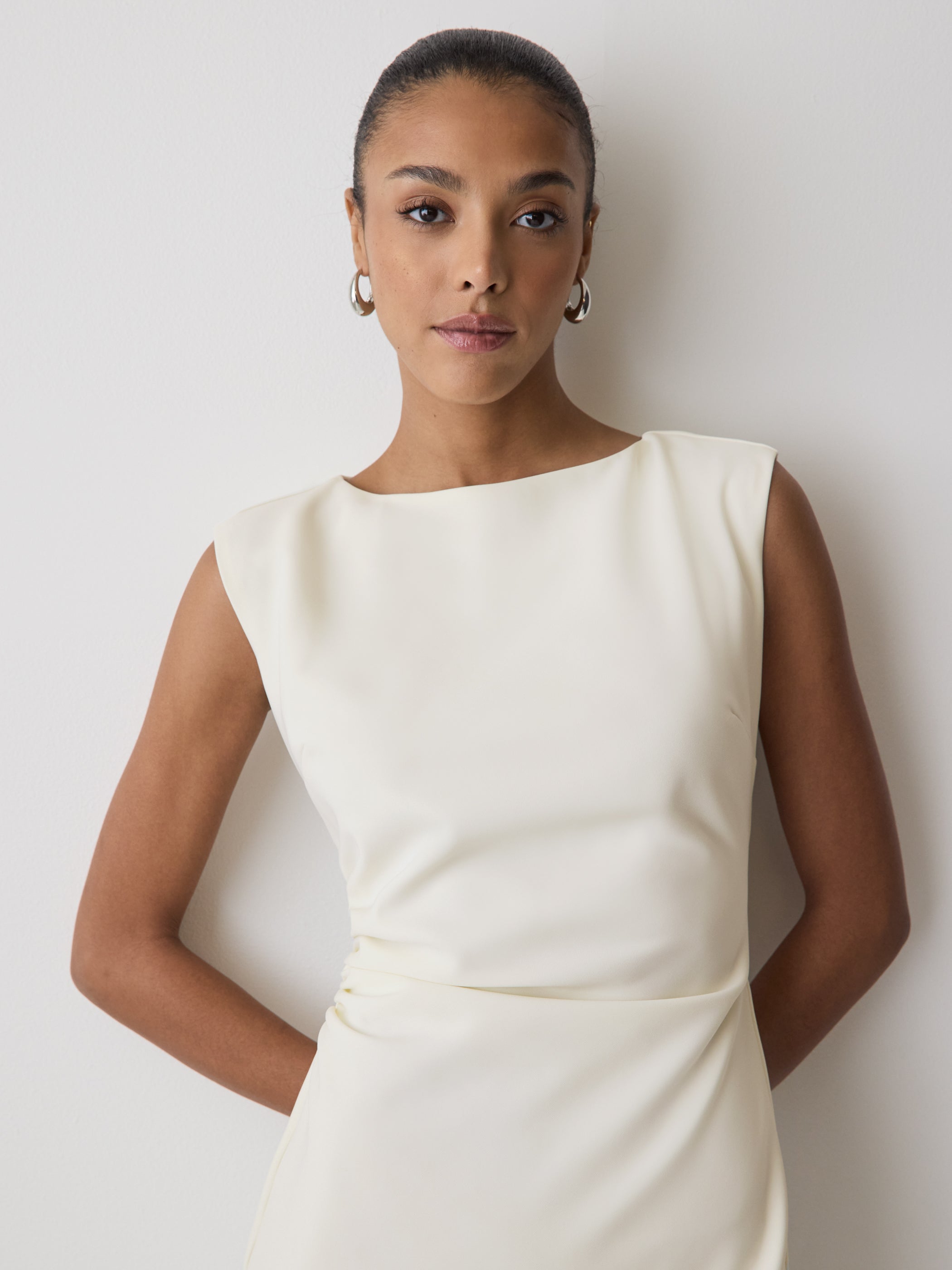 Sleeveless Crew-Neck Mini Dress rw&co On Sale