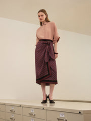 Satin High-Rise Wrap Midi Skirt rw&co Special Offer
