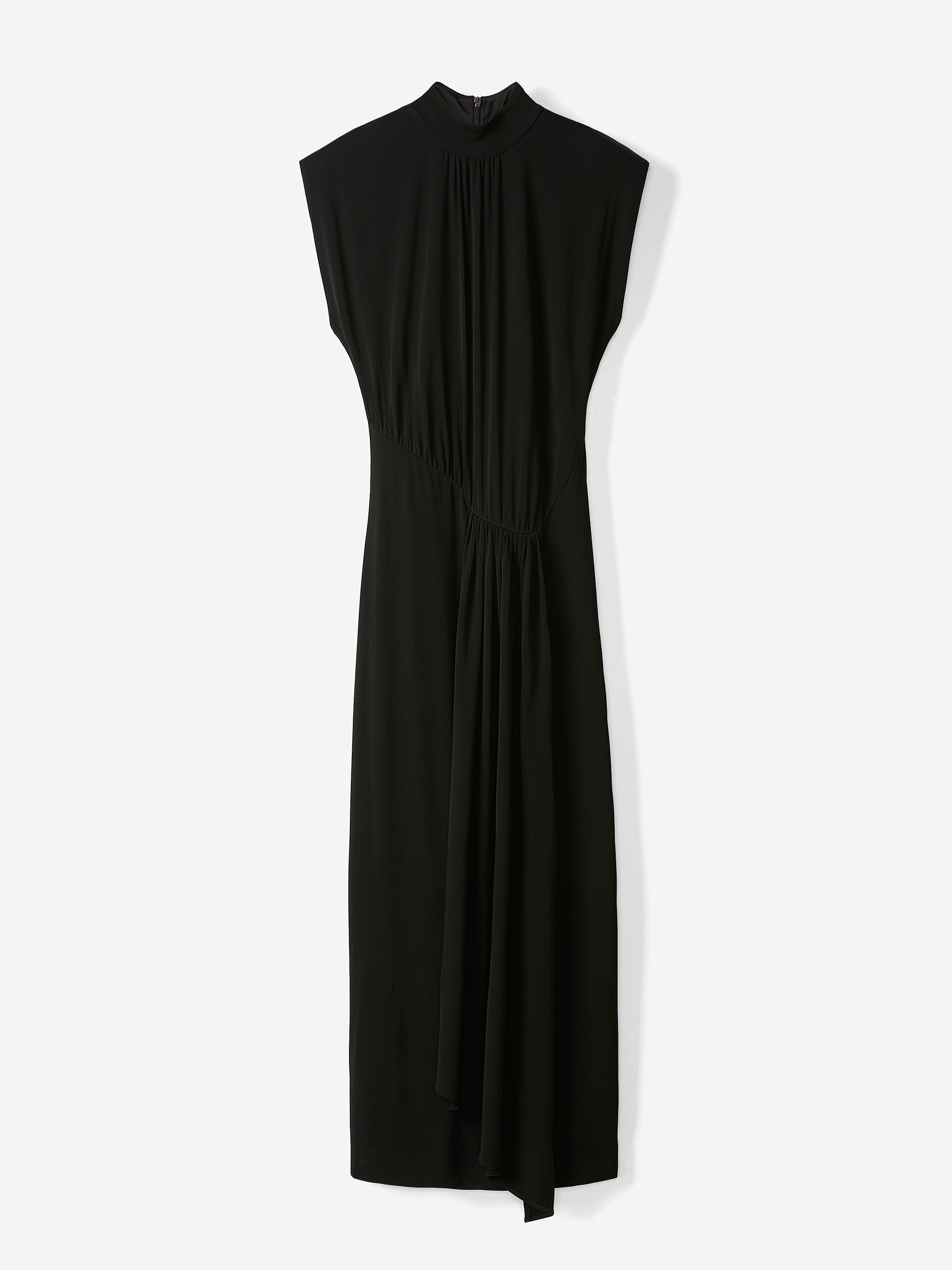 Draped Midi Cocktail Dress with Cascade rw&co Exclusive Sale Price