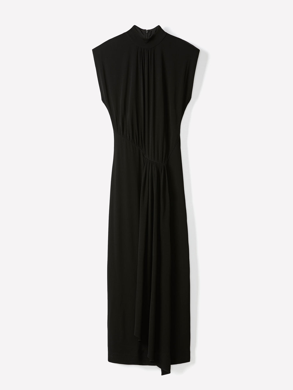 Draped Midi Cocktail Dress with Cascade rw&co Exclusive Sale Price