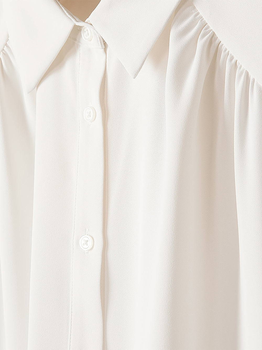 Silky Crepe Short-Sleeve Buttoned-Down Blouse rw&co Limited Time Discount